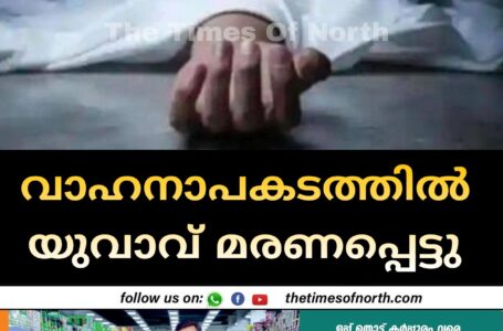 വാഹനാപകടത്തിൽ യുവാവ് മരണപ്പെട്ടു 