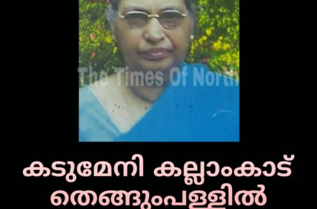 കടുമേനി കല്ലാംകാട് തെങ്ങുംപള്ളിൽ റോസമ്മ തോമസ് അന്തരിച്ചു