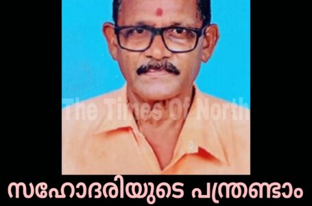 സഹോദരിയുടെ പന്ത്രണ്ടാം ചരമ ദിനത്തിൽ സഹോദരനും മരിച്ചു